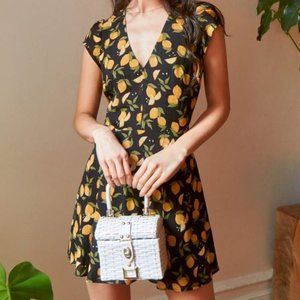Reformation Frappe Dress - Lemon Drop - Size 6